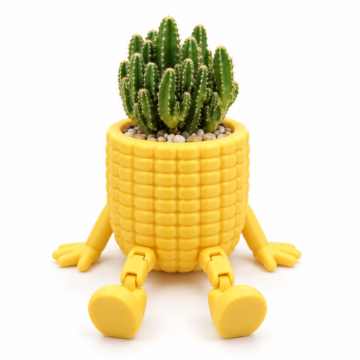 🌽 Cute Corn Succulent Planter – Fun Legged Plant Pot for Home & Desk Decor
