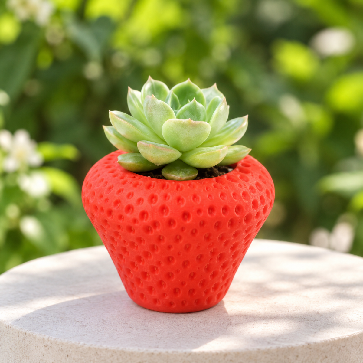 🍓 Strawberry Succulent Planter – Cute Fruit-Shaped Pot for Home & Desk Decor